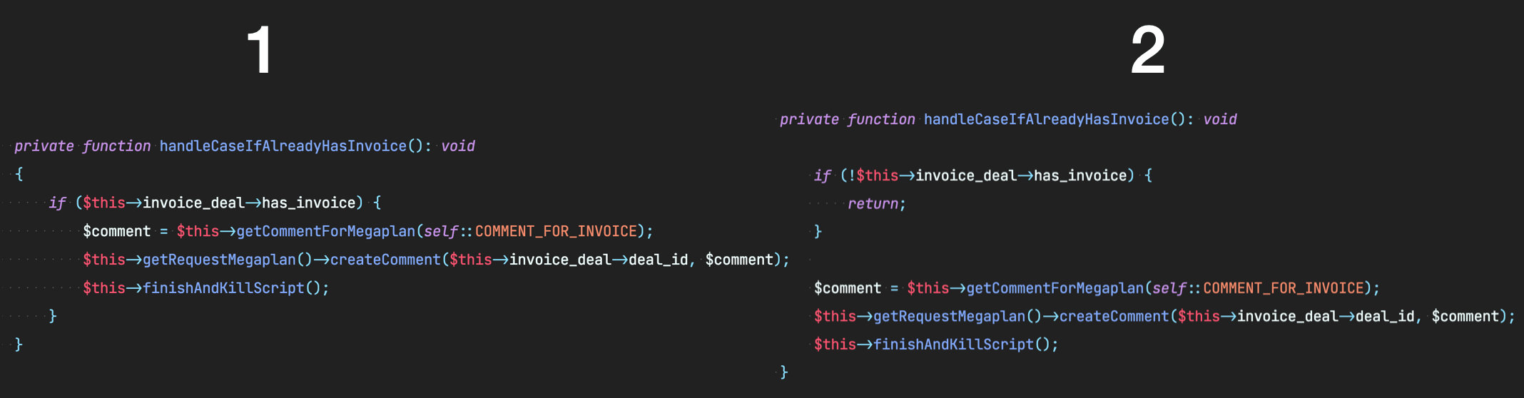 Bad case for reversing the condition
