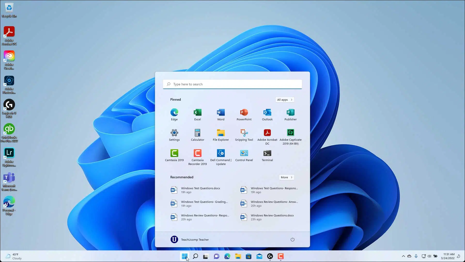Screenshot of the Windows 11 operating system