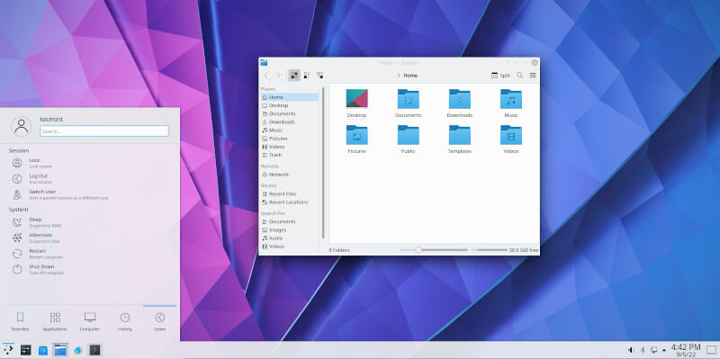 Screenshot of the Debian operating system