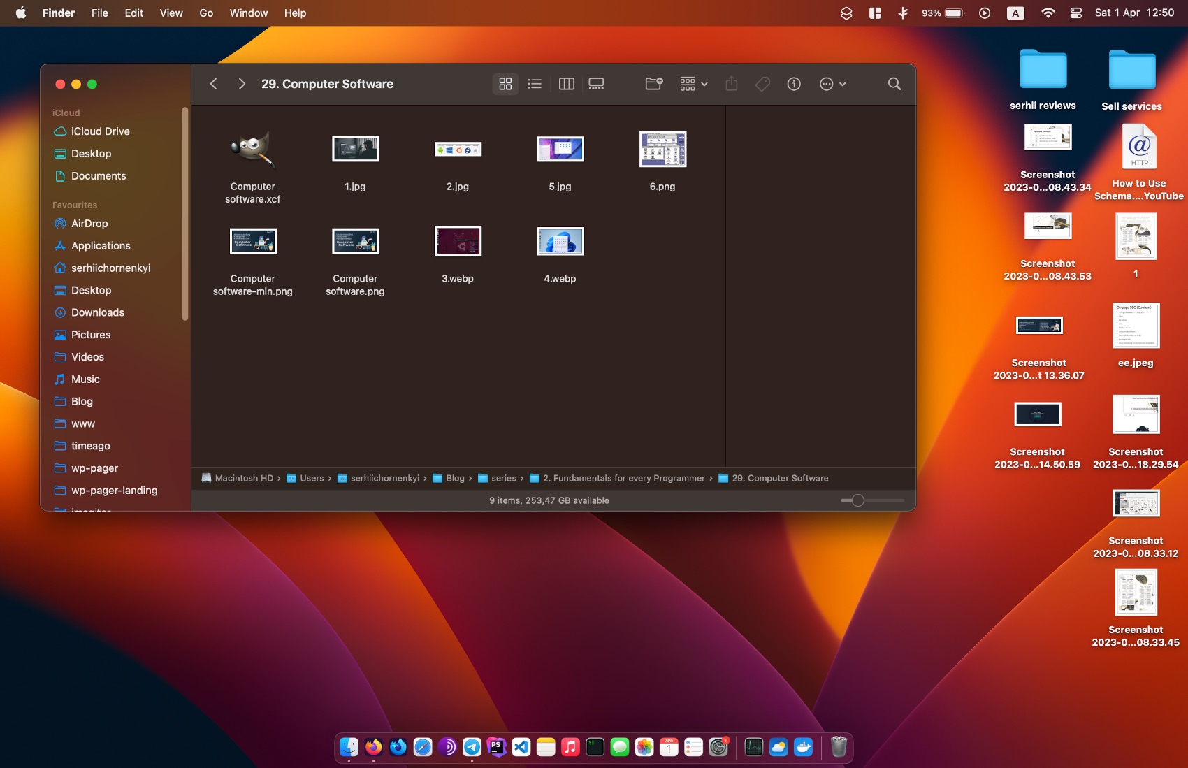 The screenshot of macOS Ventura operating system