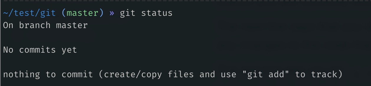 Git status output