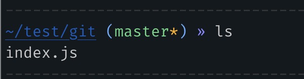 "ls" command output