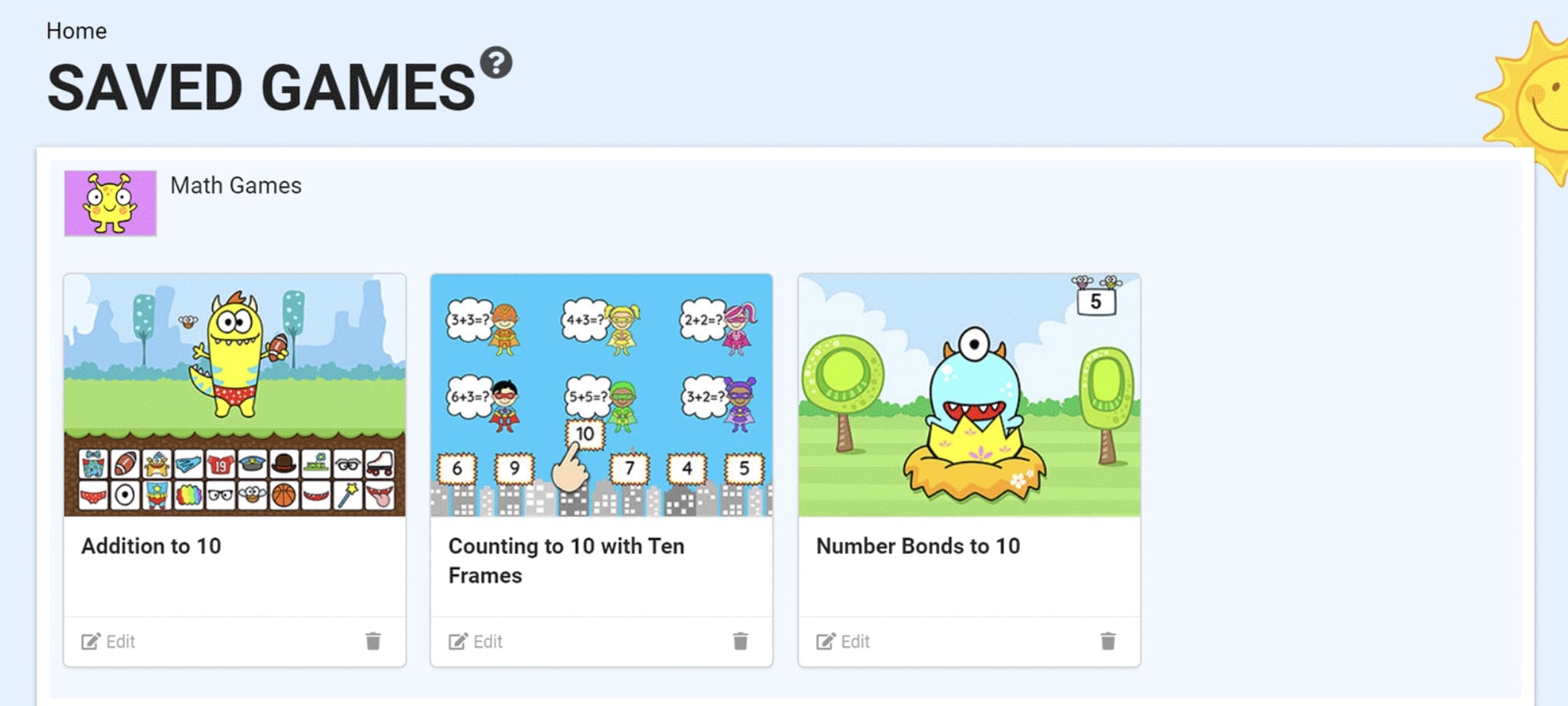 Saved games screenshot