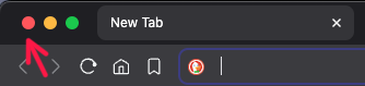 Close window button on macOS