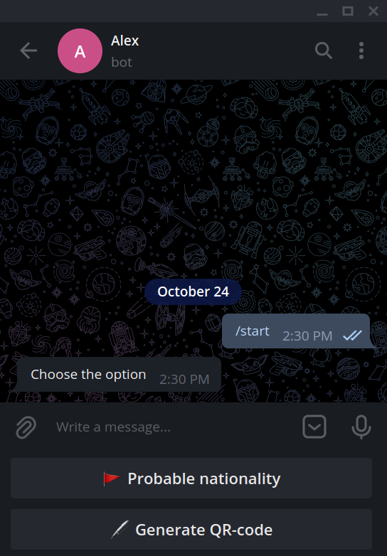 Telegram keyboard buttons