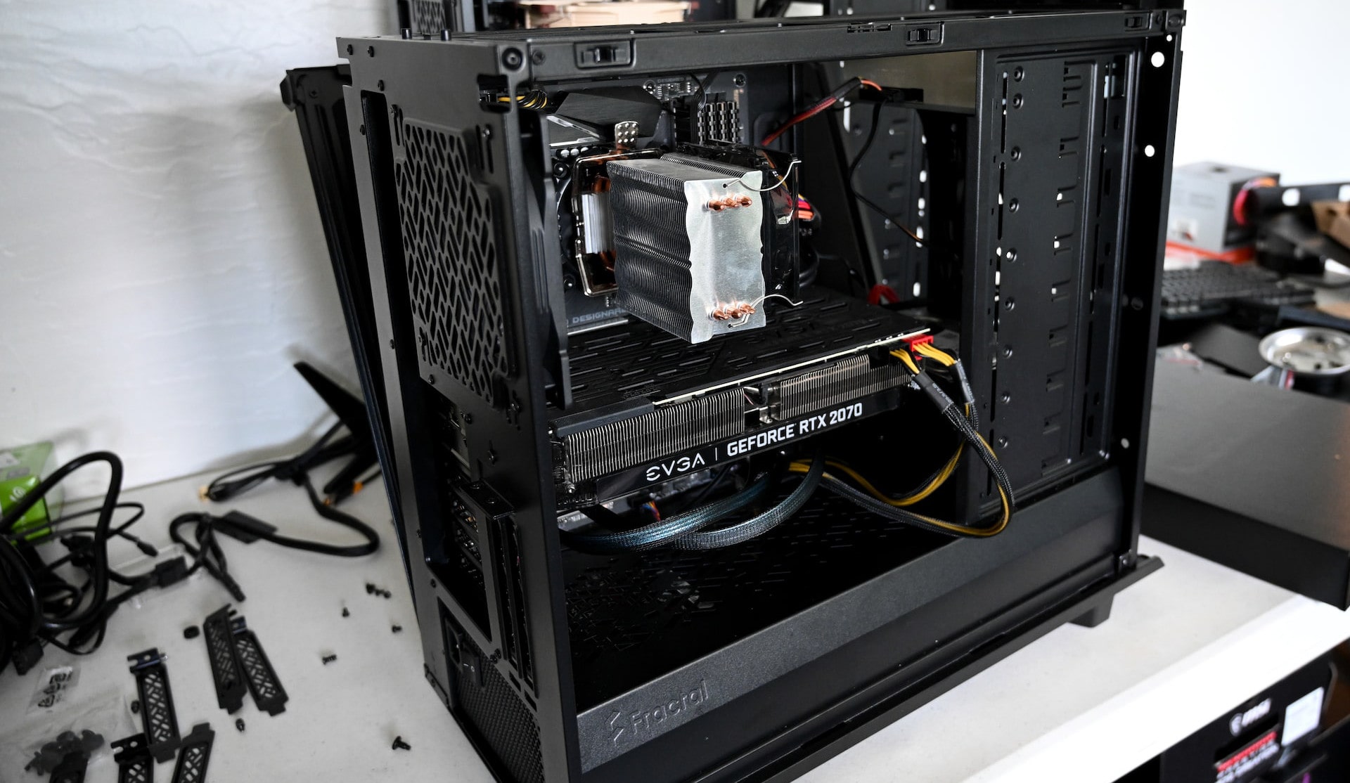 Computer (PC) case with all the components attached