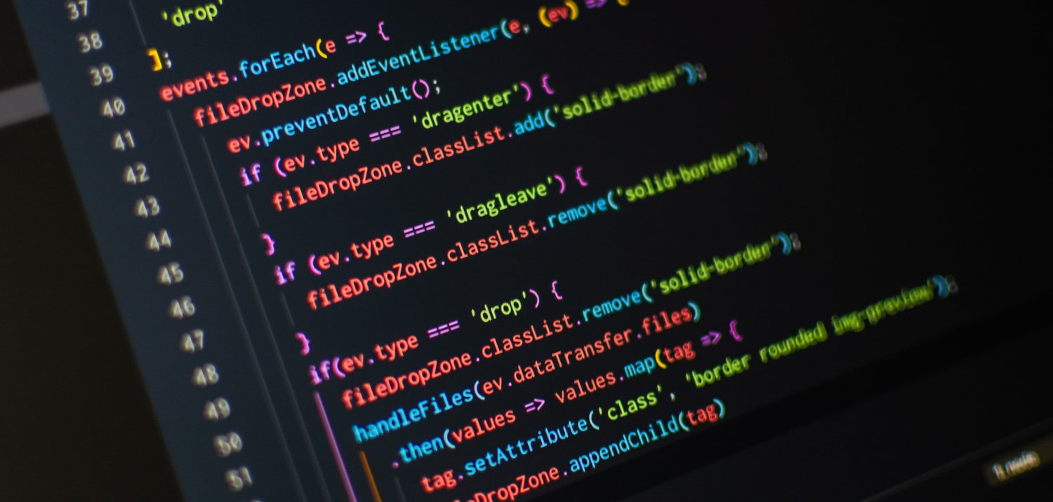 JavaScript code on the monitor's screen