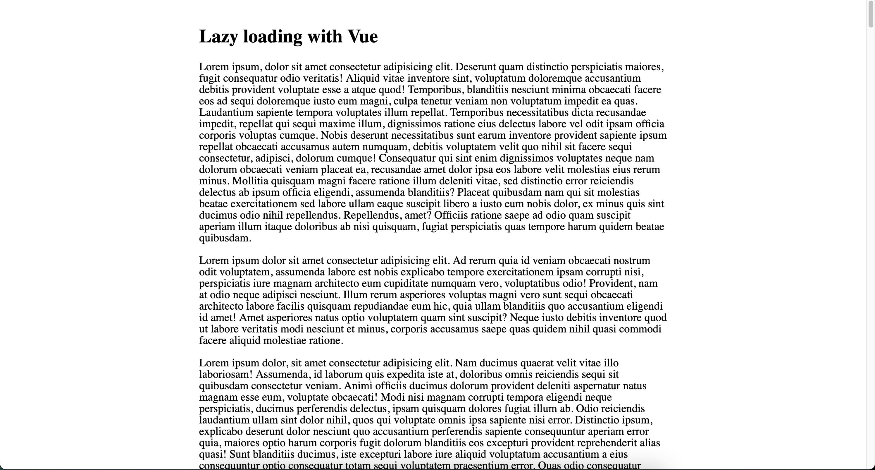 Vue component with HTML markup rendred in the Firefox